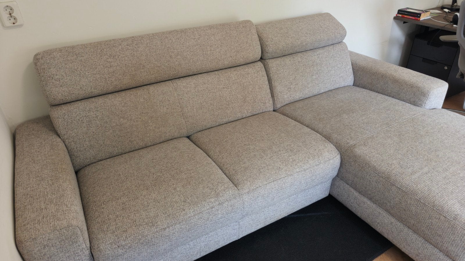 Pronto Telino bank met longchair - 230x88cm, Gebruikt, Hoekbank, Ophalen of Verzenden, 200 tot 250 cm
