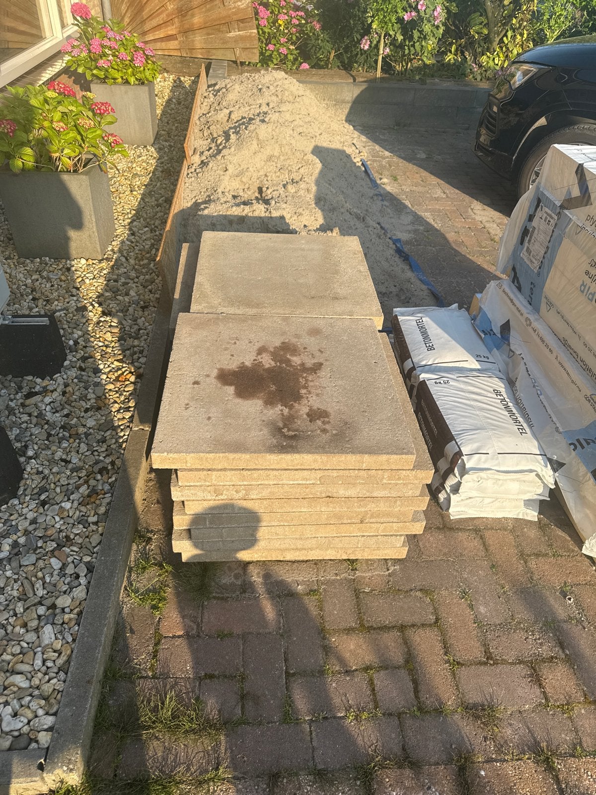 Betonnen terrastegels - Gebruikt, Ophalen, Gebruikt, Minder dan 5 m², Beton