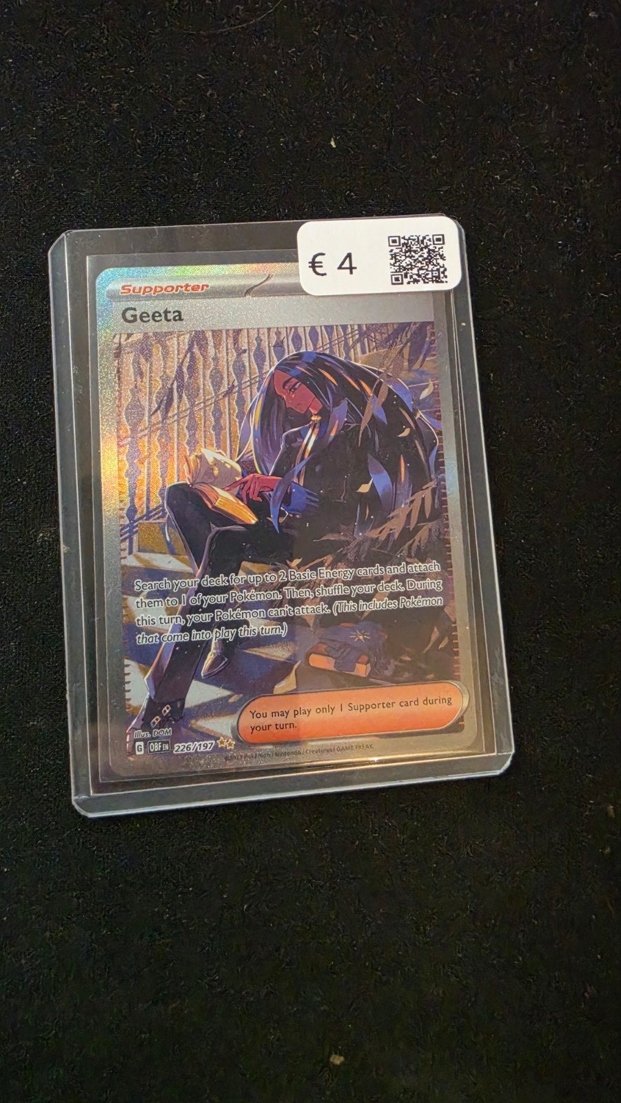 Pokémon TCG Geeta Supporter Kaart 226/197, Ophalen of Verzenden, Zo goed als nieuw, Losse kaart, Foil