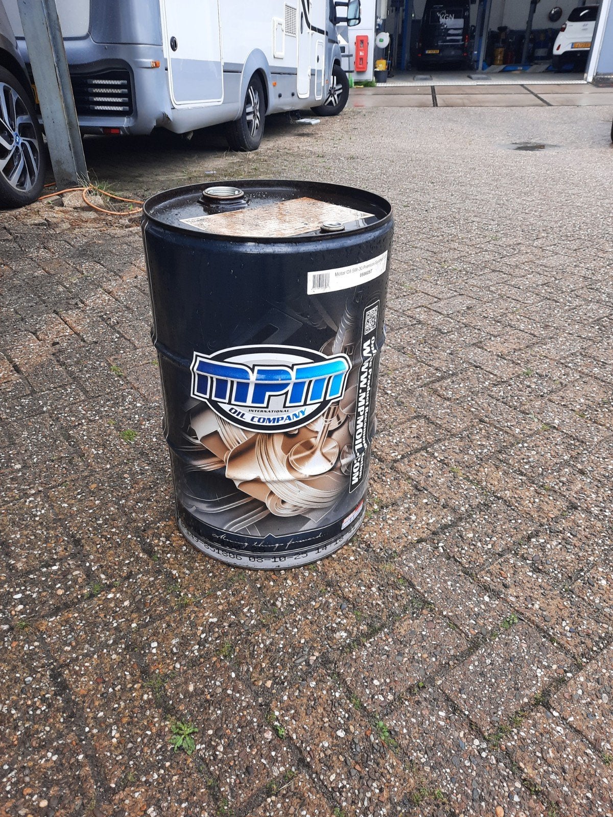 Olievat/vuurton 60L, Tuin en Terras, Vuurkorven, Ophalen, Gebruikt, Vuurton