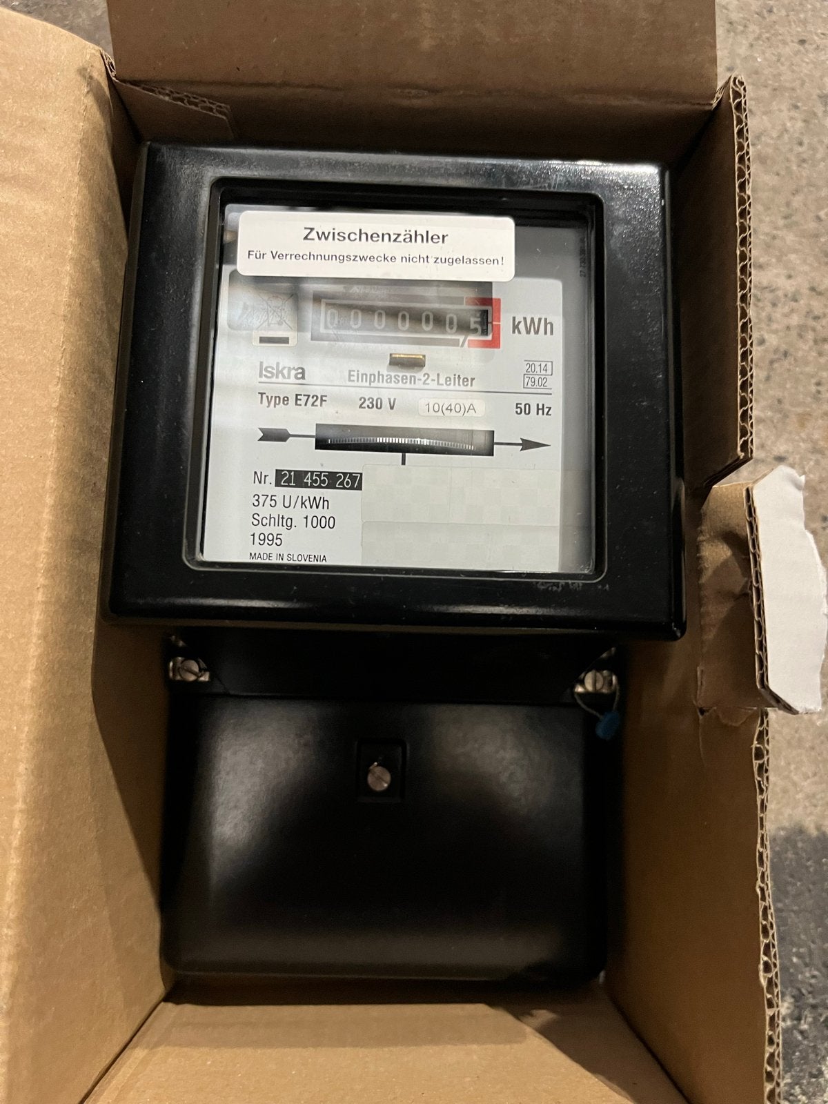 Nieuwe Iskra Wisselstroom Tussenmeter 10(40)A, Doe-het-zelf en Verbouw, Ophalen of Verzenden, Nieuw, Overige merken, Overige typen