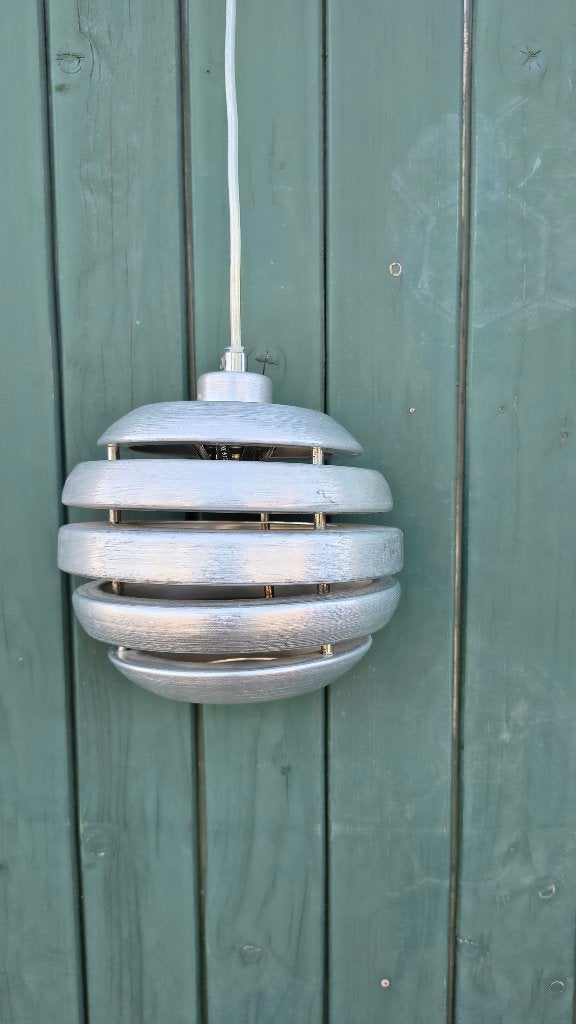 Vintage EGLO hanglamp - Aluminium - Jaren '70 design, Huis en Inrichting, Gebruikt, Nb, E14 (klein), Vintage