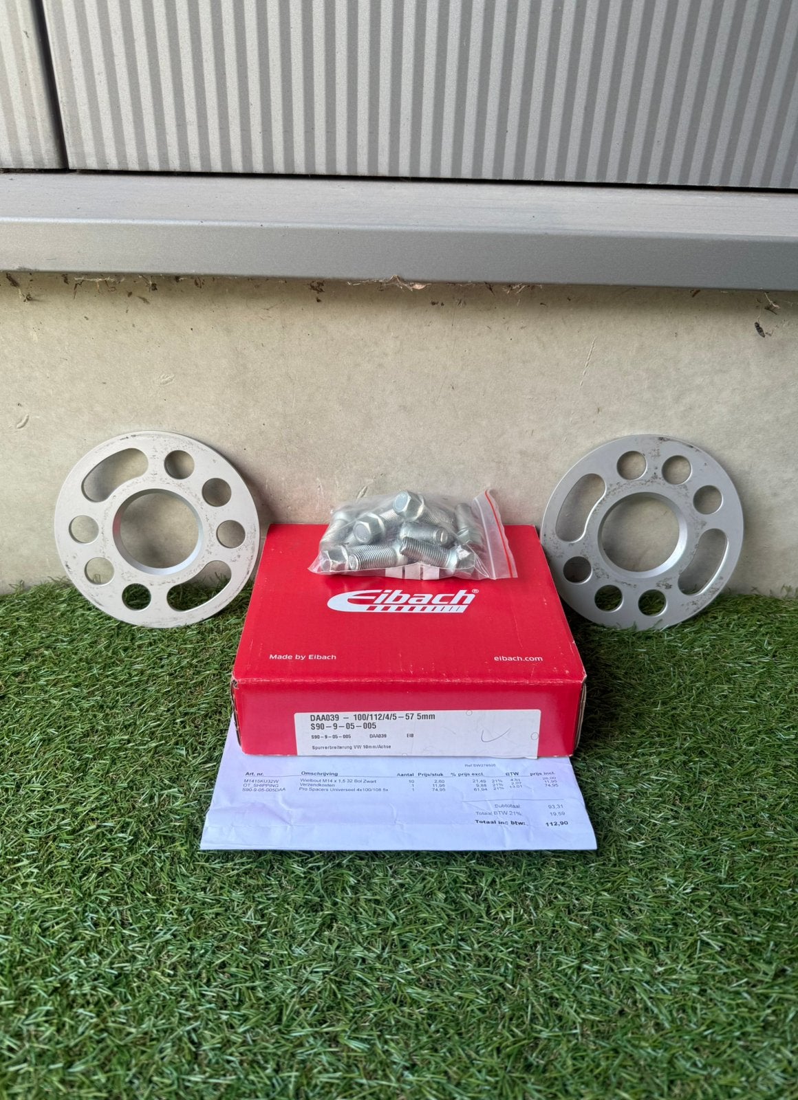 Spacers eibach 5x112  inclusief lange wielbouten, Ophalen of Verzenden