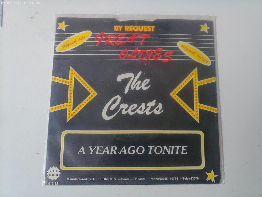Big Bopper - Chantilly Lace / The Crests ( OLDIES ), Gebruikt, Voor 1960, 7 inch, Single