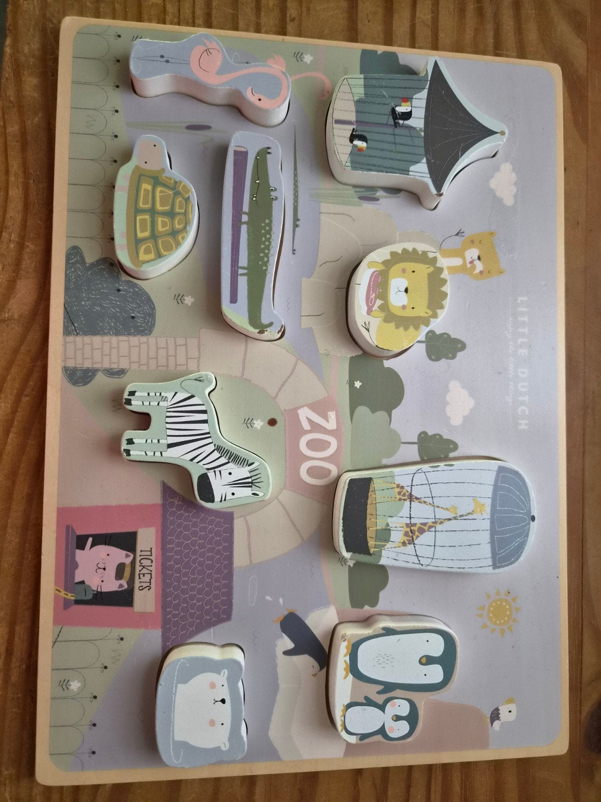 Little Dutch Houten Dieren Puzzel Dierentuin, Ophalen