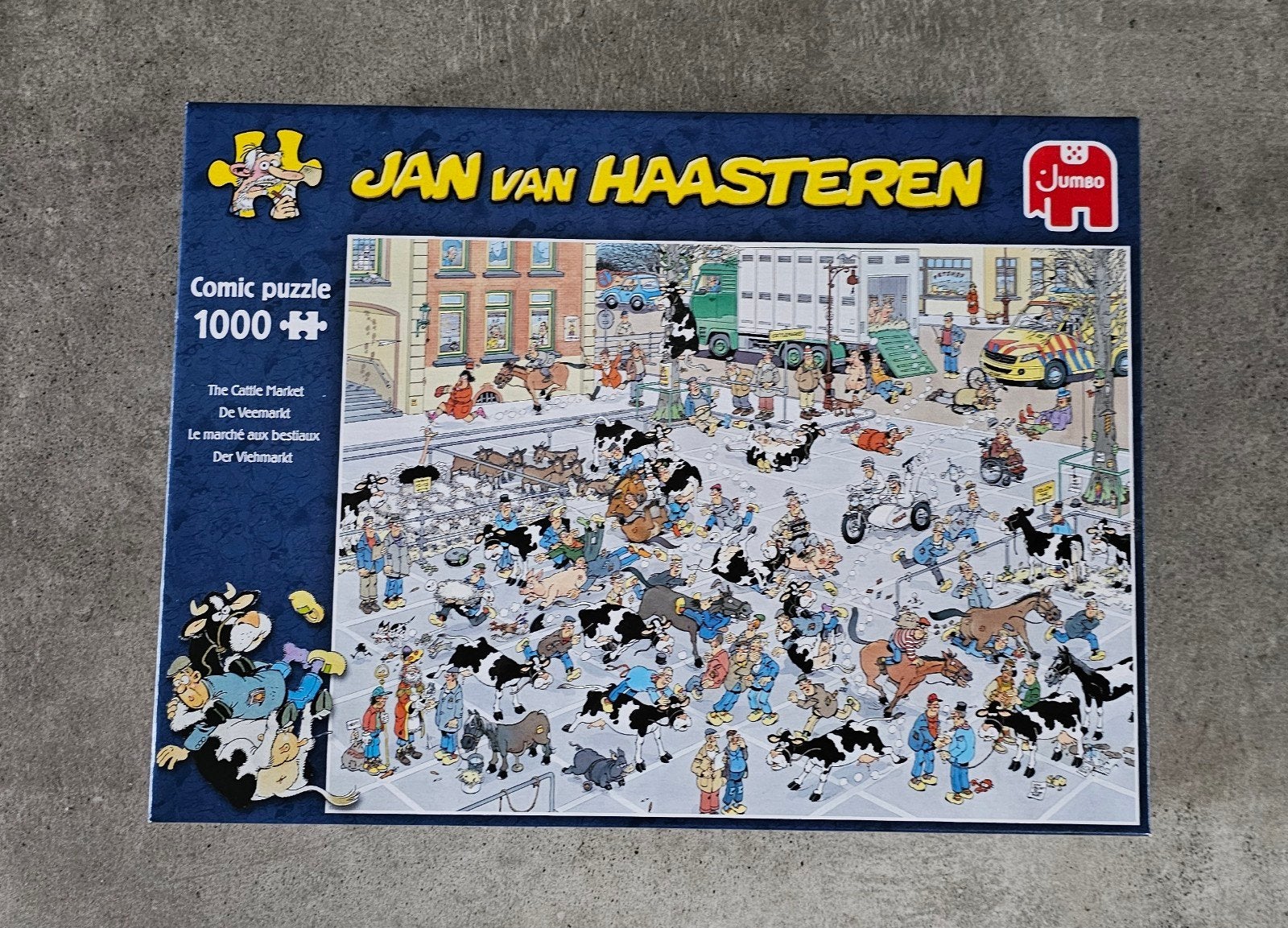 Jan van Haasteren Comic Puzzel - De Veemarkt (1000 stukjes), Kinderen en Baby's, Speelgoed | Kinderpuzzels, Ophalen of Verzenden