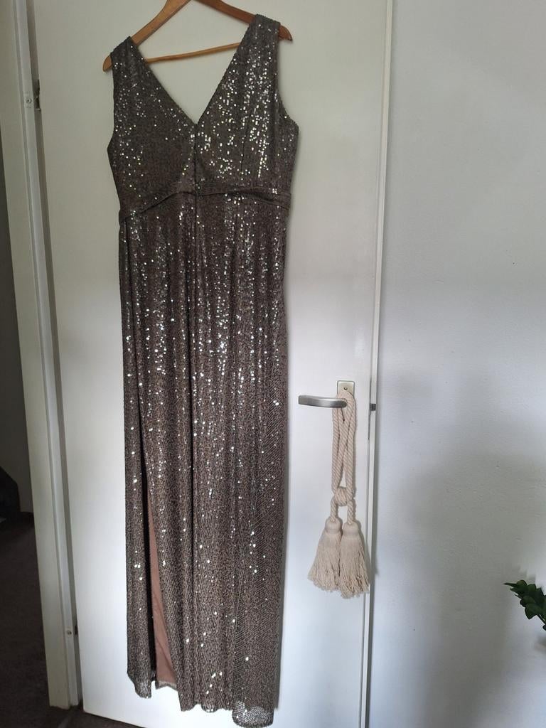 Troyden Collection Galajurk met pailletten, maat 48, Kleding | Dames, Jurken, Zo goed als nieuw, Maat 46/48 (XL) of groter, Overige kleuren