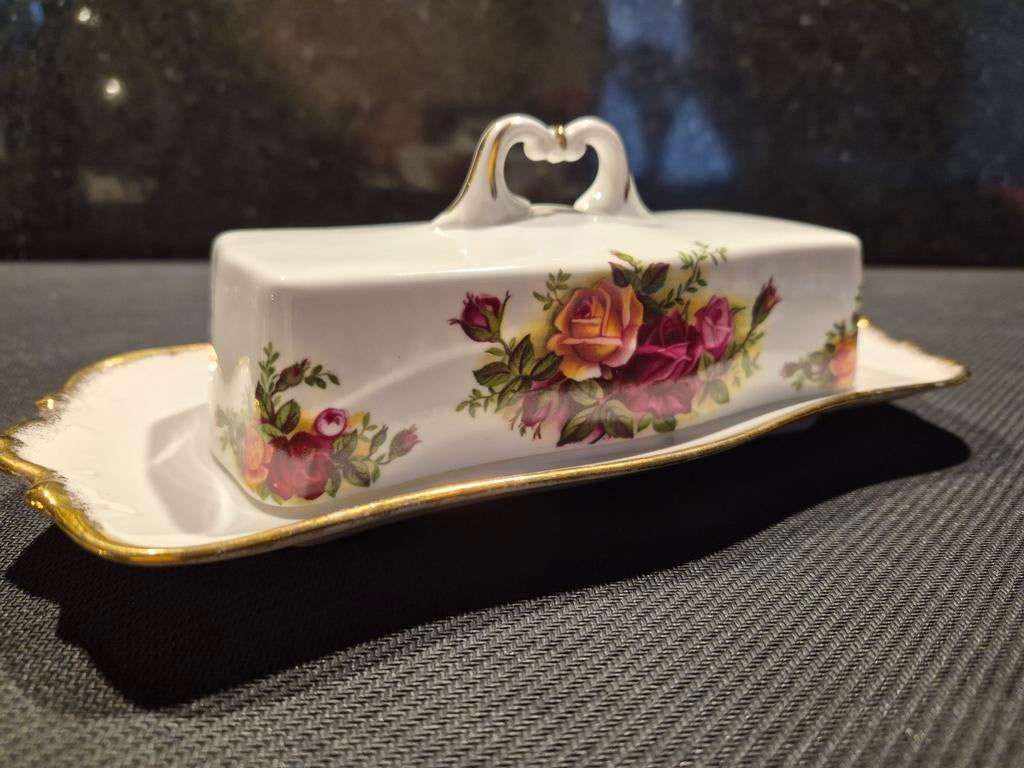 Royal Albert Old Country Roses Botervloot - Perfecte Staat, Overige typen, Ophalen of Verzenden, Zo goed als nieuw, Overige stijlen
