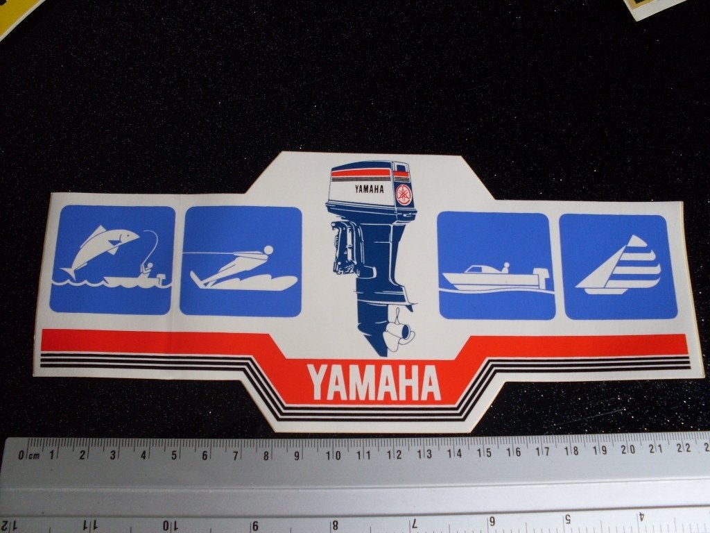 3x sticker yamaha buitenboordmotoren outboard motors logo, Verzamelen, Verzenden, Zo goed als nieuw, Merk