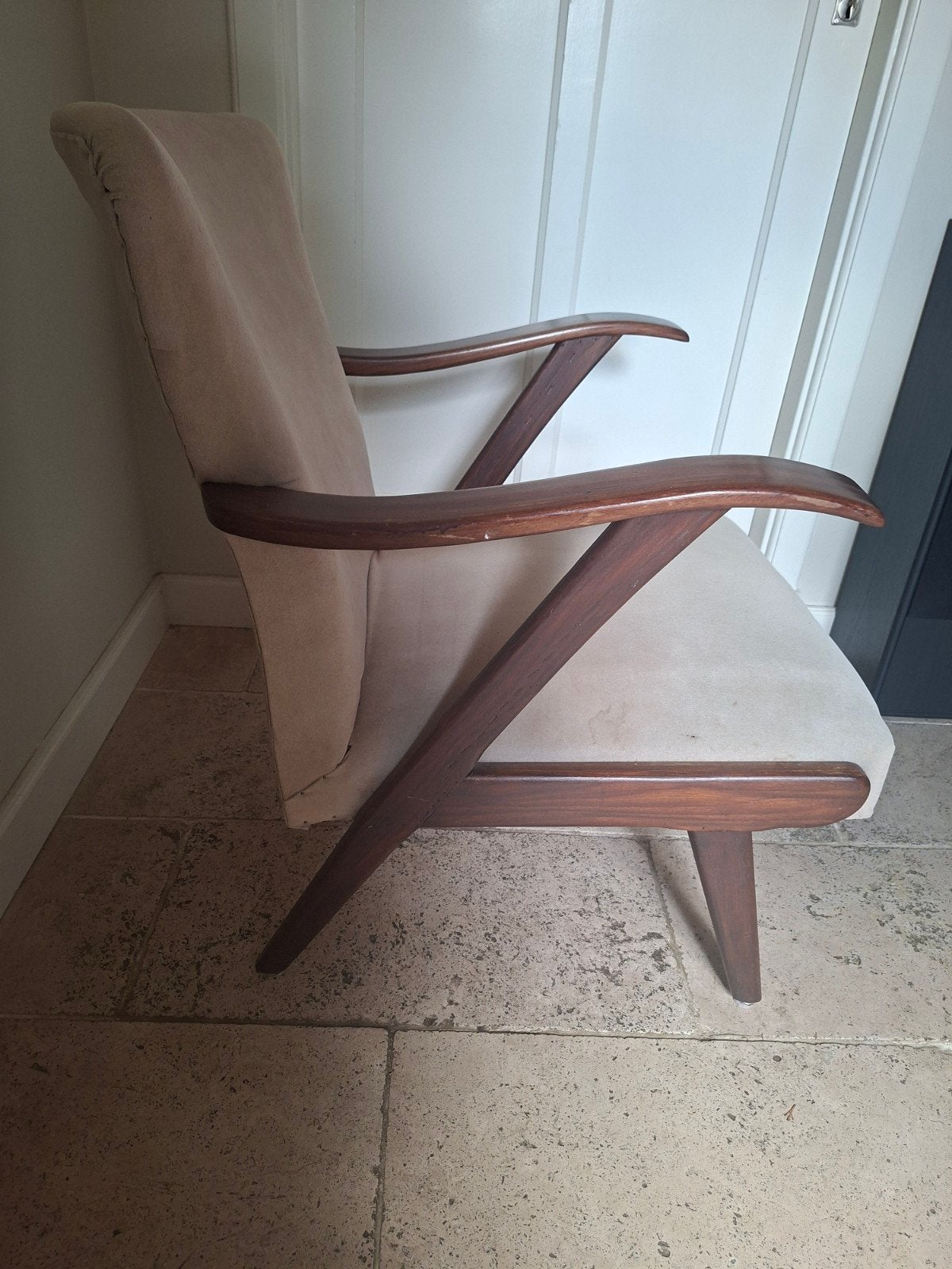 twee vintage fauteuils jaren 50-60., Huis en Inrichting, Fauteuils, Ophalen, Gebruikt, 75 tot 100 cm, 50 tot 75 cm