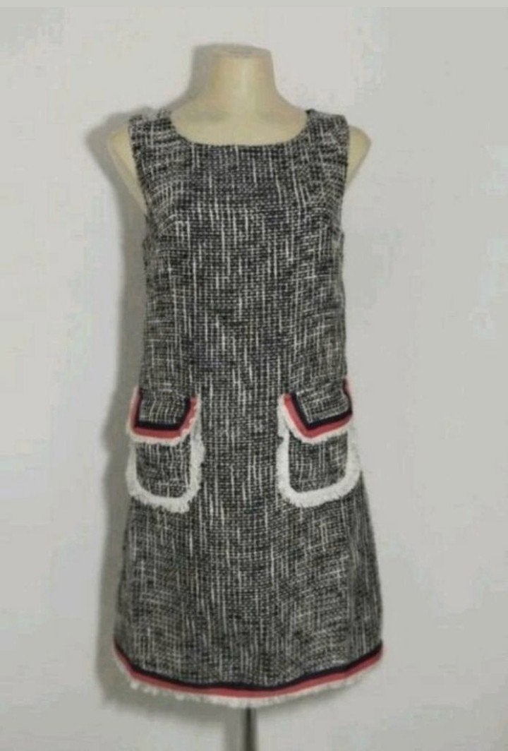 Boucléstoffen haute couture jurk Addy van den Krommenacker, Kleding | Dames, Ophalen of Verzenden, Nieuw, Maat 38/40 (M), Meerkleurig