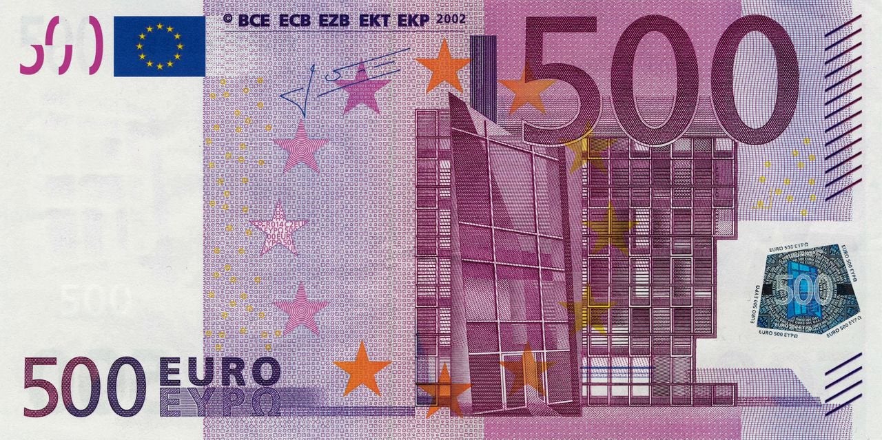 Paars 500 euro biljet, Postzegels en Munten, Bankbiljetten | Nederland, Ophalen, Euro's