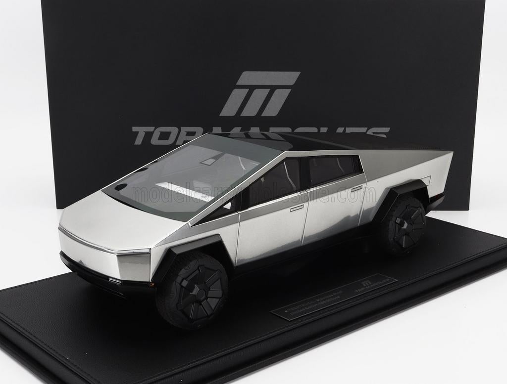 TOPMARQUES 1:18 TESLA CYBERTRUCK 2022 SILVER - NEW in OVP, Overige merken, Auto, TOPMARQUES, Nieuw