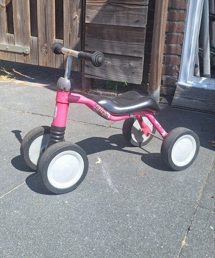 Puky loopfiets met 4 wielen - Roze, Ophalen