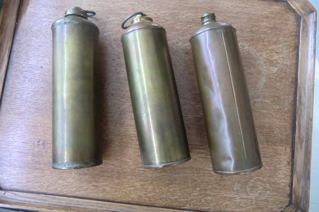 3 oude koperen kruiken, Ophalen of Verzenden, Overige typen