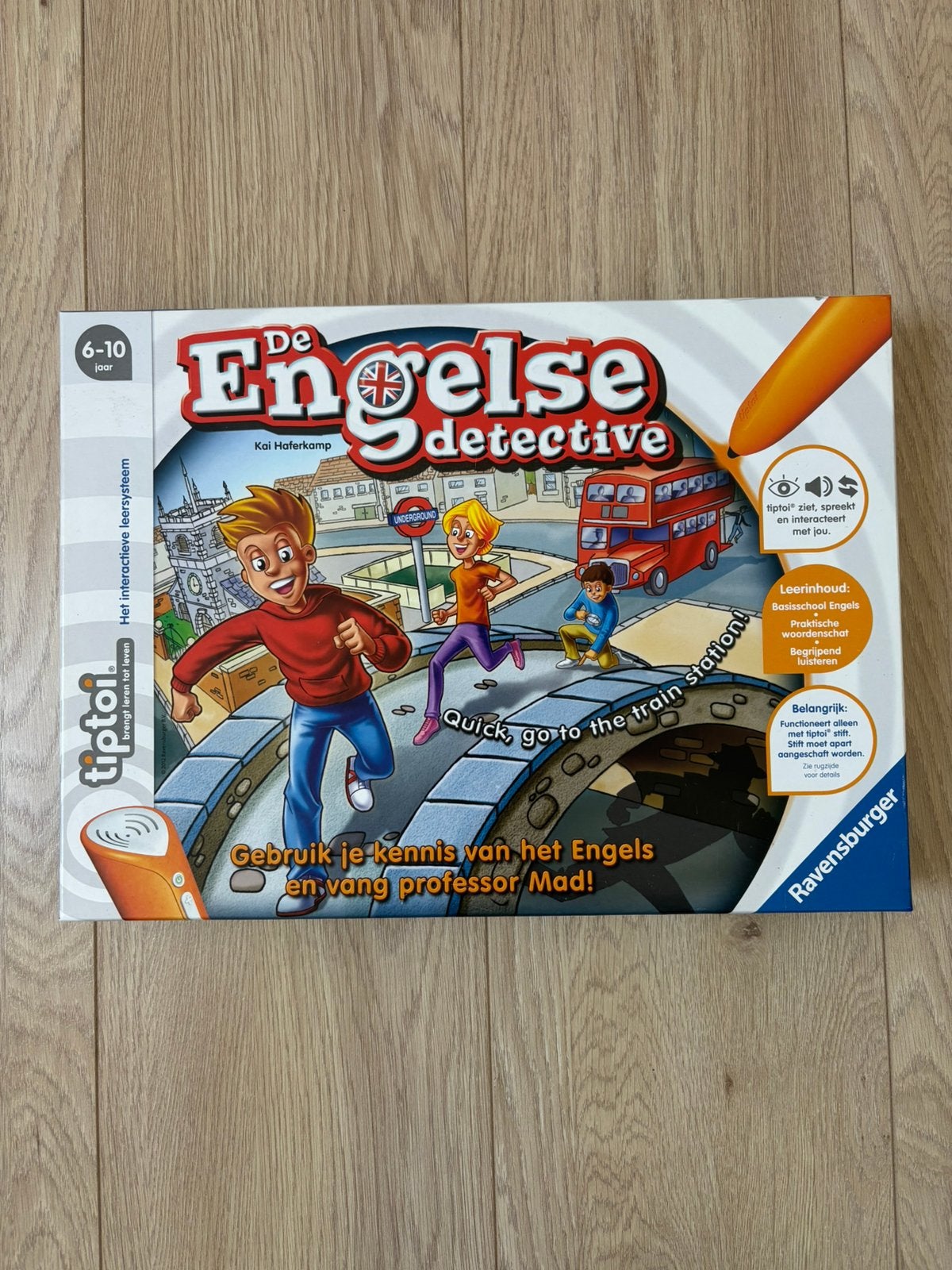 Tiptoi De Engelse Detective van Ravensburger, Drie of vier spelers, Ophalen of Verzenden, Zo goed als nieuw