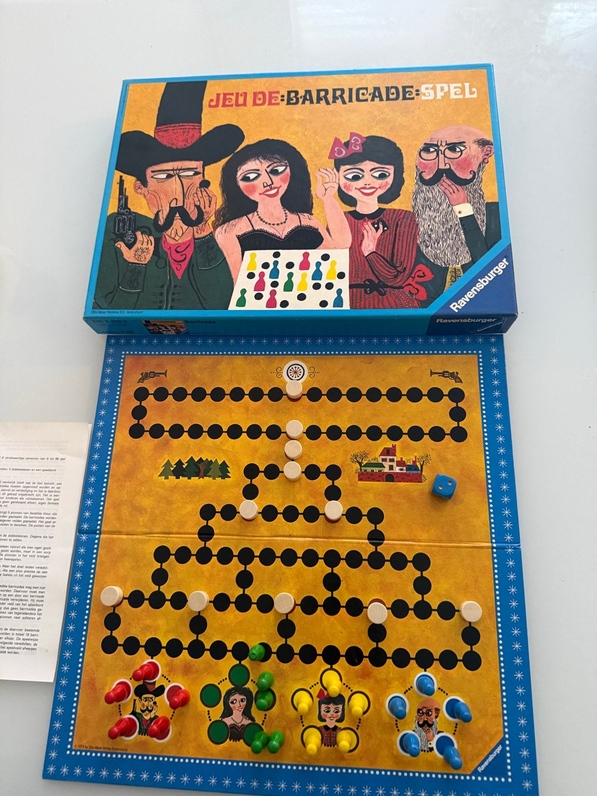 Vintage Barricade Spel Ravensburger - Compleet, Hobby en Vrije tijd, Drie of vier spelers, Ophalen of Verzenden, Zo goed als nieuw