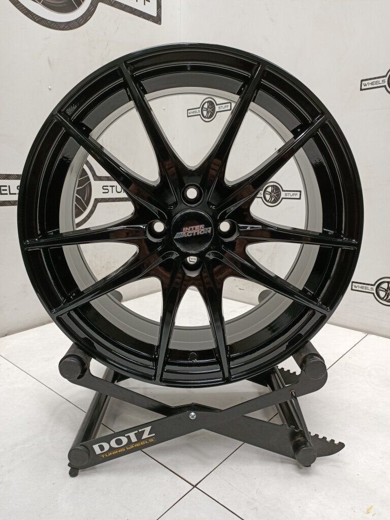 Interaction Zwart lichtmetaal velgen 17"inch UP Corsa Clio, Auto-onderdelen, Banden en Velgen, Ophalen, Gebruikt, 17 inch, Banden en Velgen