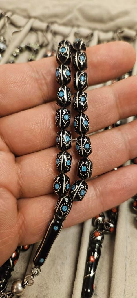 ERZURUM OLTU TESBİHLER 925AYAR GÜMÜŞ PÜSKULLÜ GÜMÜŞ İŞLEMELİ, 10 cm of meer, Overige materialen, Nieuw, Ophalen of Verzenden