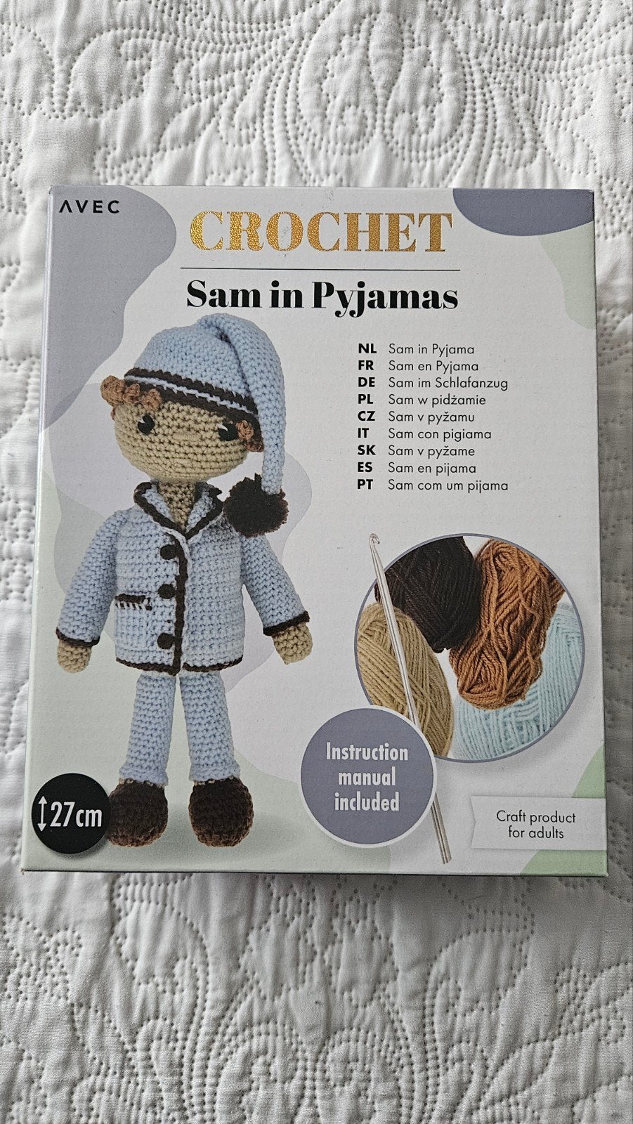 Haakpakket Sam in Pyjama - Compleet met instructies, Ophalen of Verzenden, Nieuw, Haken, Patroon of Boek