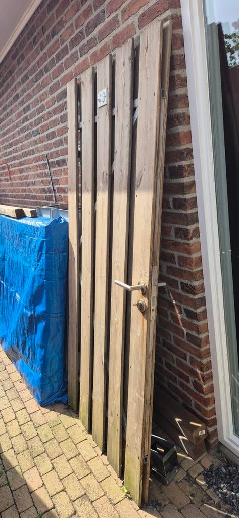 Poortdeur op stalen frame - Robuust en duurzaam, Ophalen, Gebruikt, Minder dan 100 cm, Looppoort
