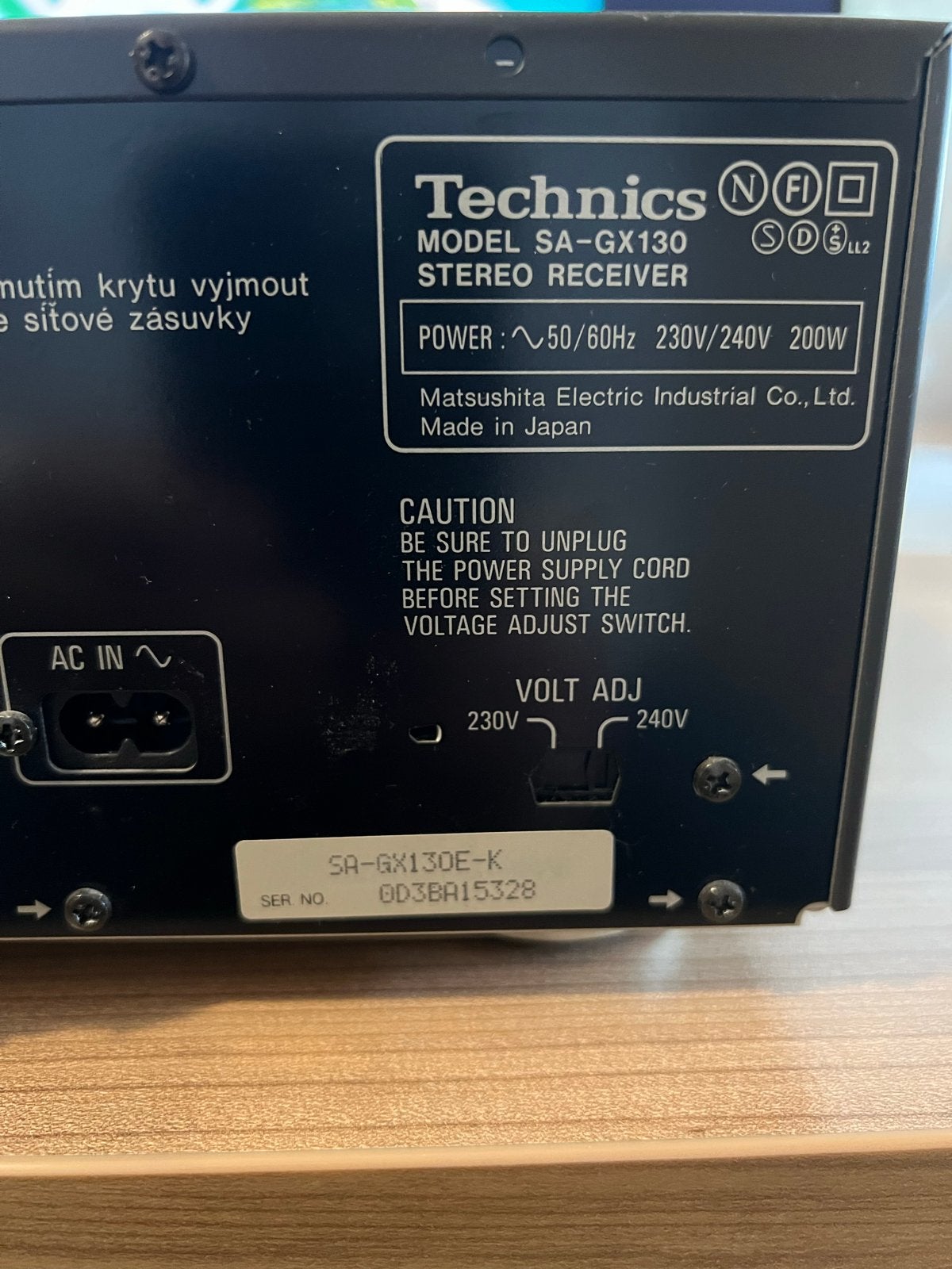 Technics SA-GX130 Stereo Receiver met afstandsbediening, Gebruikt, 120 watt of meer, Stereo, Ophalen