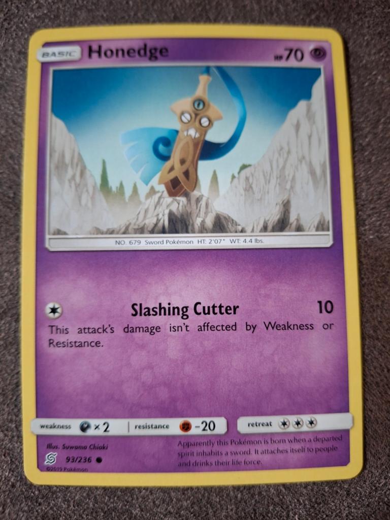 Pokémon Honedge Kaart - Losse Kaart, Ophalen of Verzenden, Zo goed als nieuw, Losse kaart