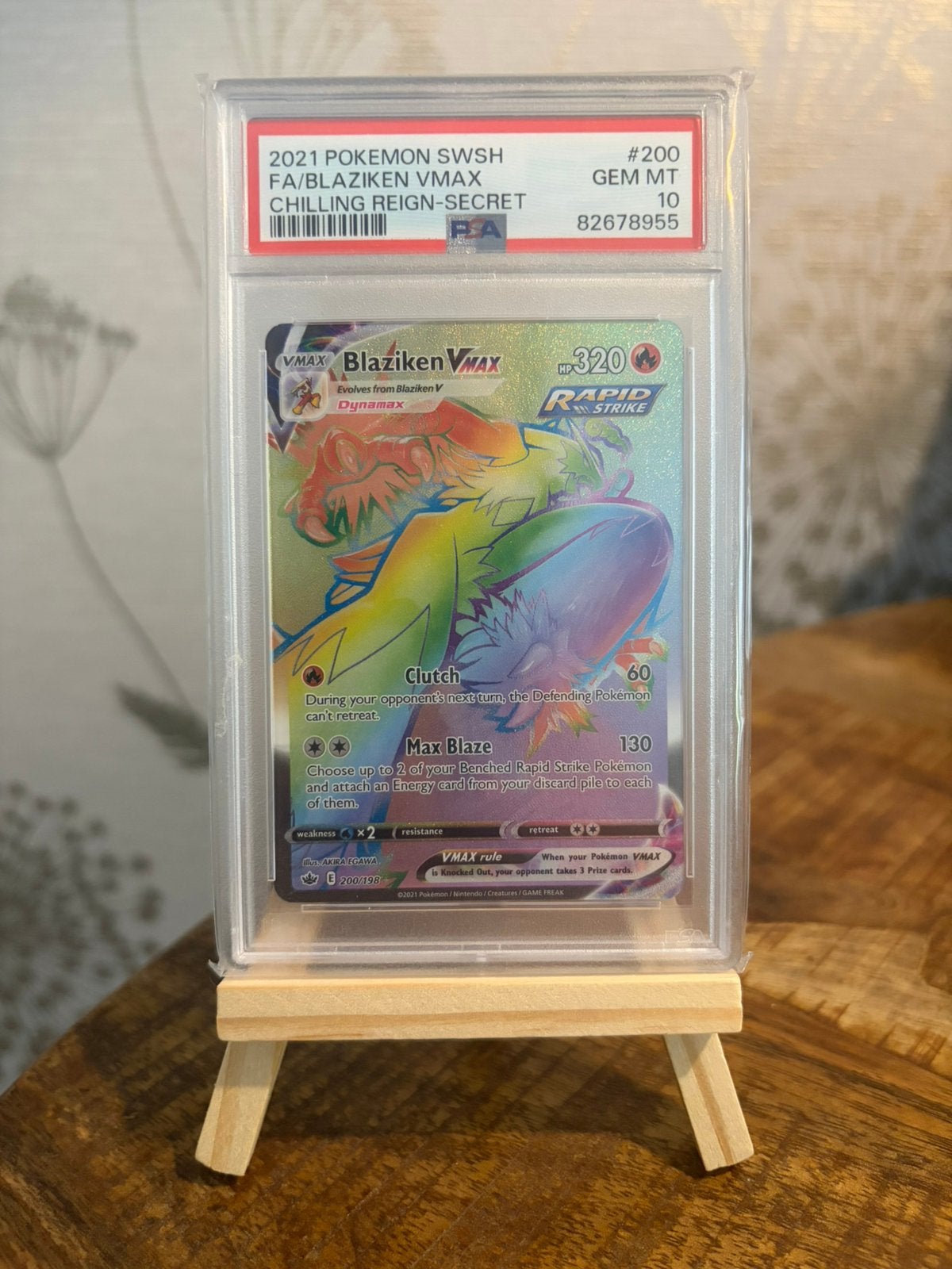 Pokemon TCG - Blaziken Vmax #200 PSA 10 (Chilling Reign), Hobby en Vrije tijd, Verzamelkaartspellen | Pokémon, Ophalen of Verzenden