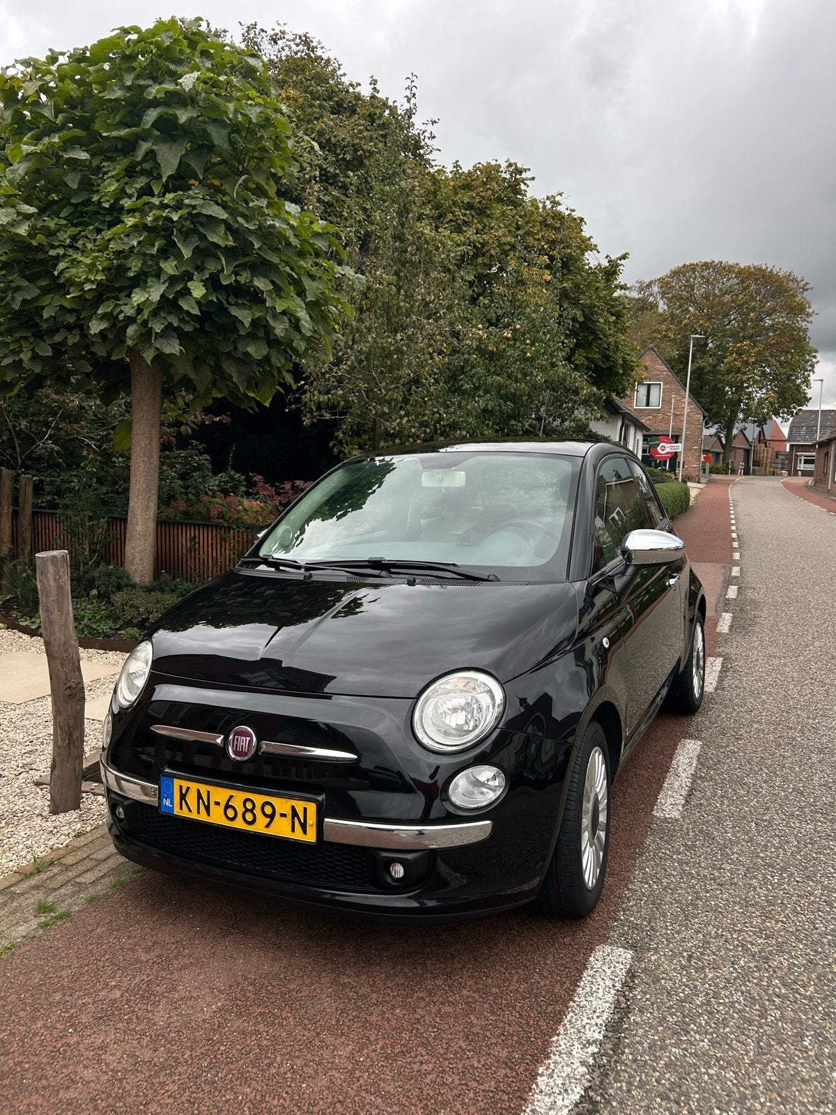 Fiat 500 1.2 zwart | 2012 | Panoramadak | Nieuwe APK | Airco, Auto's, Achterwielaandrijving, 4 cilinders, 840 kg, Leder en Stof