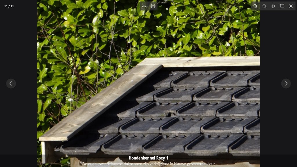 Hondenkennel Roxy 1 met geïsoleerd nachthok + dakpannen, Ophalen, Hondenkennel, 100 cm of meer, 110 cm of meer