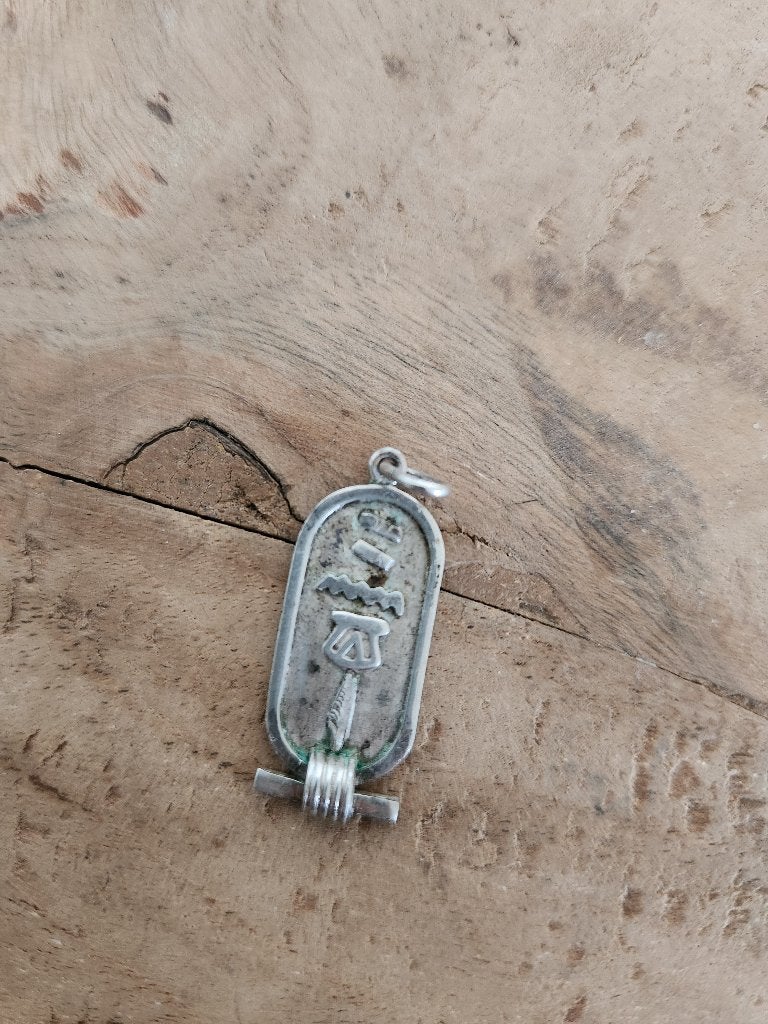 Zilveren egyptische hanger - 800, Gebruikt, Ophalen of Verzenden, Kruis of Symbool, Zilver