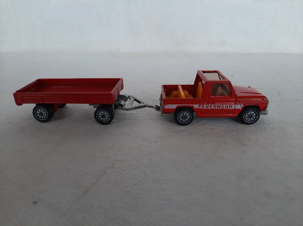 Siku Mercedes 208 GE Feuerwehr met aanhanger nr. 354 izgst., Ophalen of Verzenden, Zo goed als nieuw, Auto, SIKU