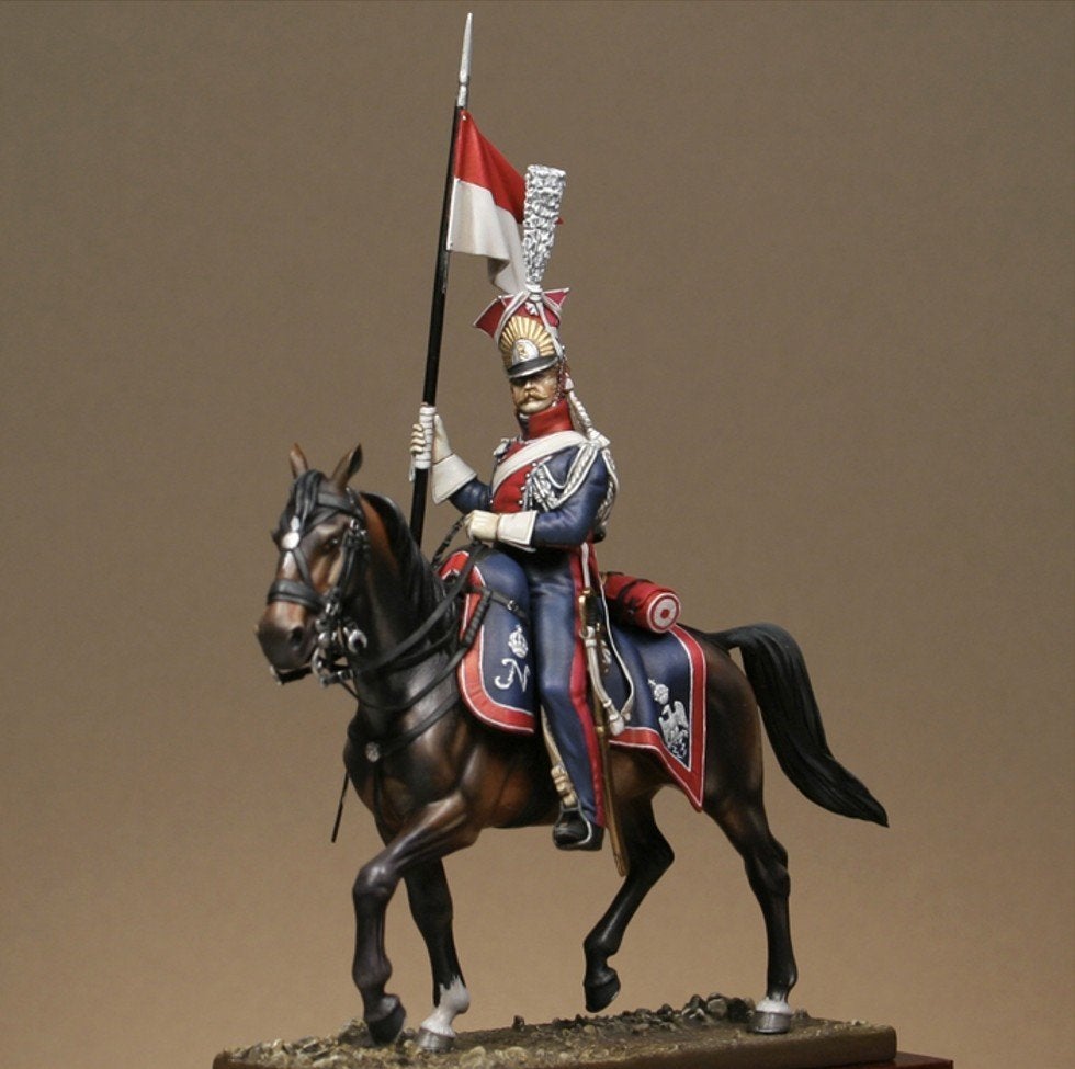 tinnen soldaatje Chevau-léger polonais 1810 à cheval, Ophalen of Verzenden, Nieuw, Groter dan 1:35, Figuur of Figuren