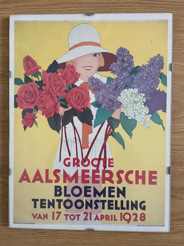 Vintage reclame posters (herdruk), Verzamelen, Rechthoekig Staand, Met lijst, Ophalen of Verzenden, Zo goed als nieuw