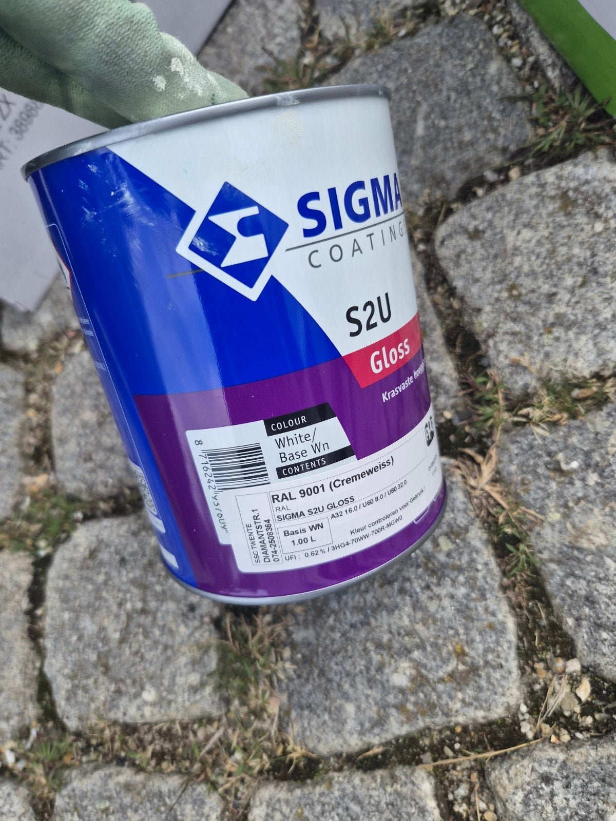 Sigma S2U Gloss RAL 9001 (Cremewit) - 1 liter, Ophalen of Verzenden, Nieuw, Wit, Lak