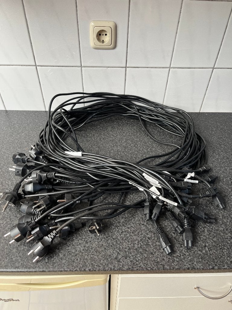 22x Mickey Mouse IEC C5 stroomkabel , kabel , netsnoer C5, Ophalen of Verzenden, Zo goed als nieuw