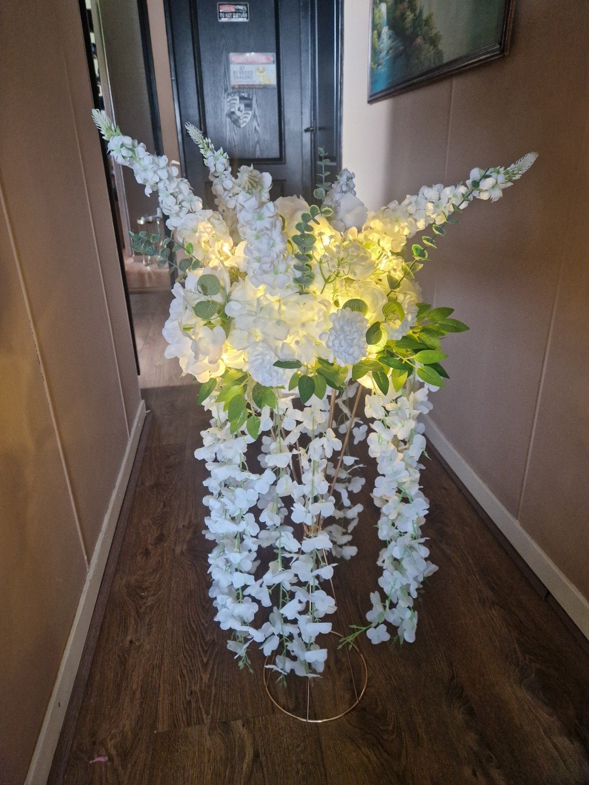 6 stuksBruiloft Pilaren met Verlichting - Elegante Decoratie, Ophalen, Kunststof, Wit, Klassiek