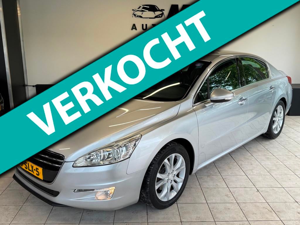 Peugeot 508 1.6 THP Allure 2011 ECC/Navi/LMV/APK/KM NAP!, Euro 5, Gebruikt, Leder en Stof, Parkeersensor