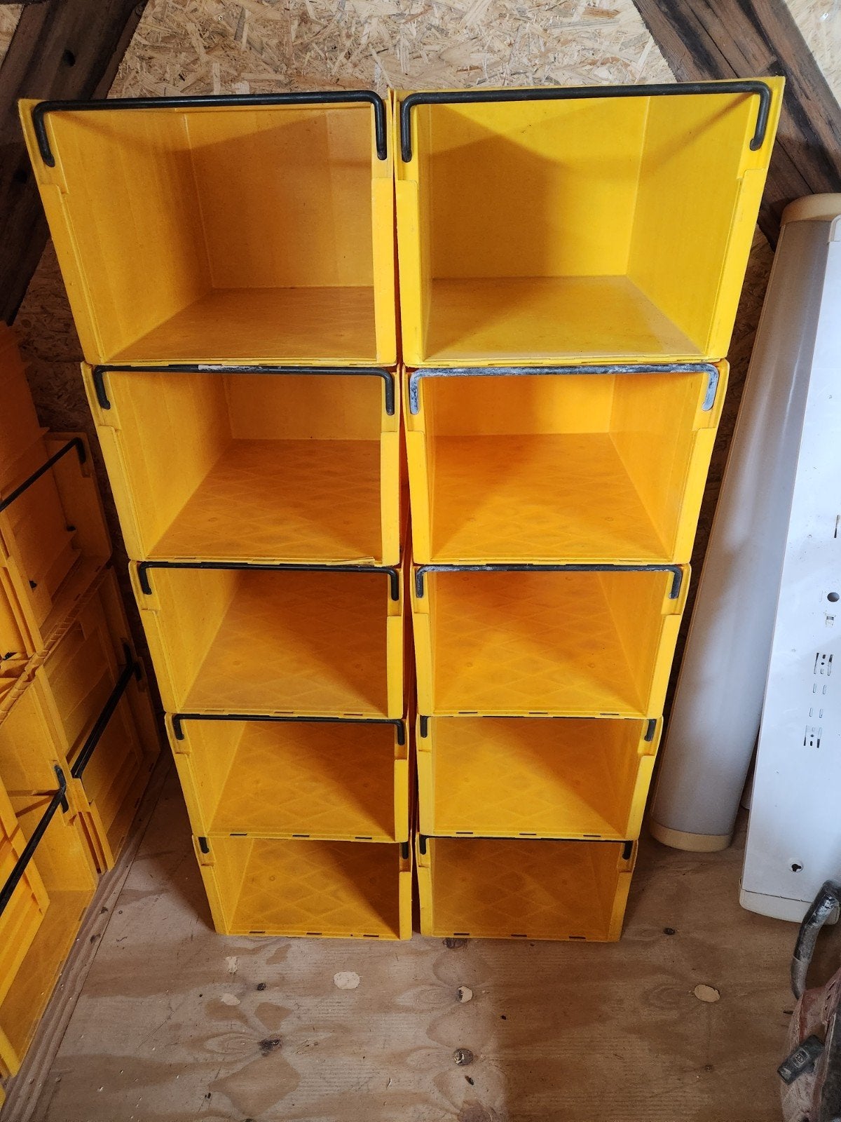 Gele opbergbakken / magazijnbakken - 50x38,5x28,5cm, Ophalen, Gebruikt