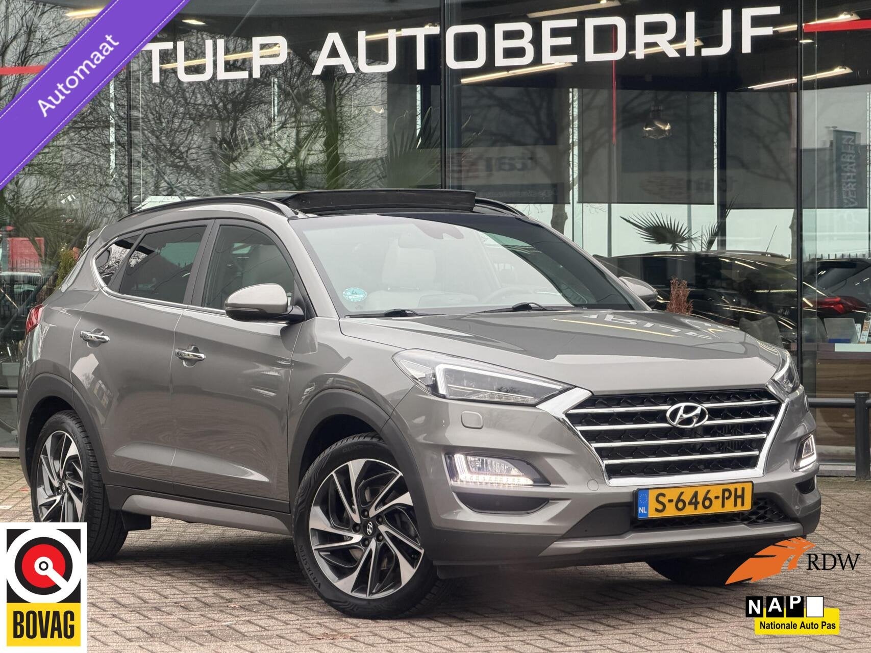 Hyundai Tucson 1.6 T-GDI 4WD Premium Aut 2019 Full opti Pano, Gebruikt, 4 cilinders, Bedrijf, Vierwielaandrijving