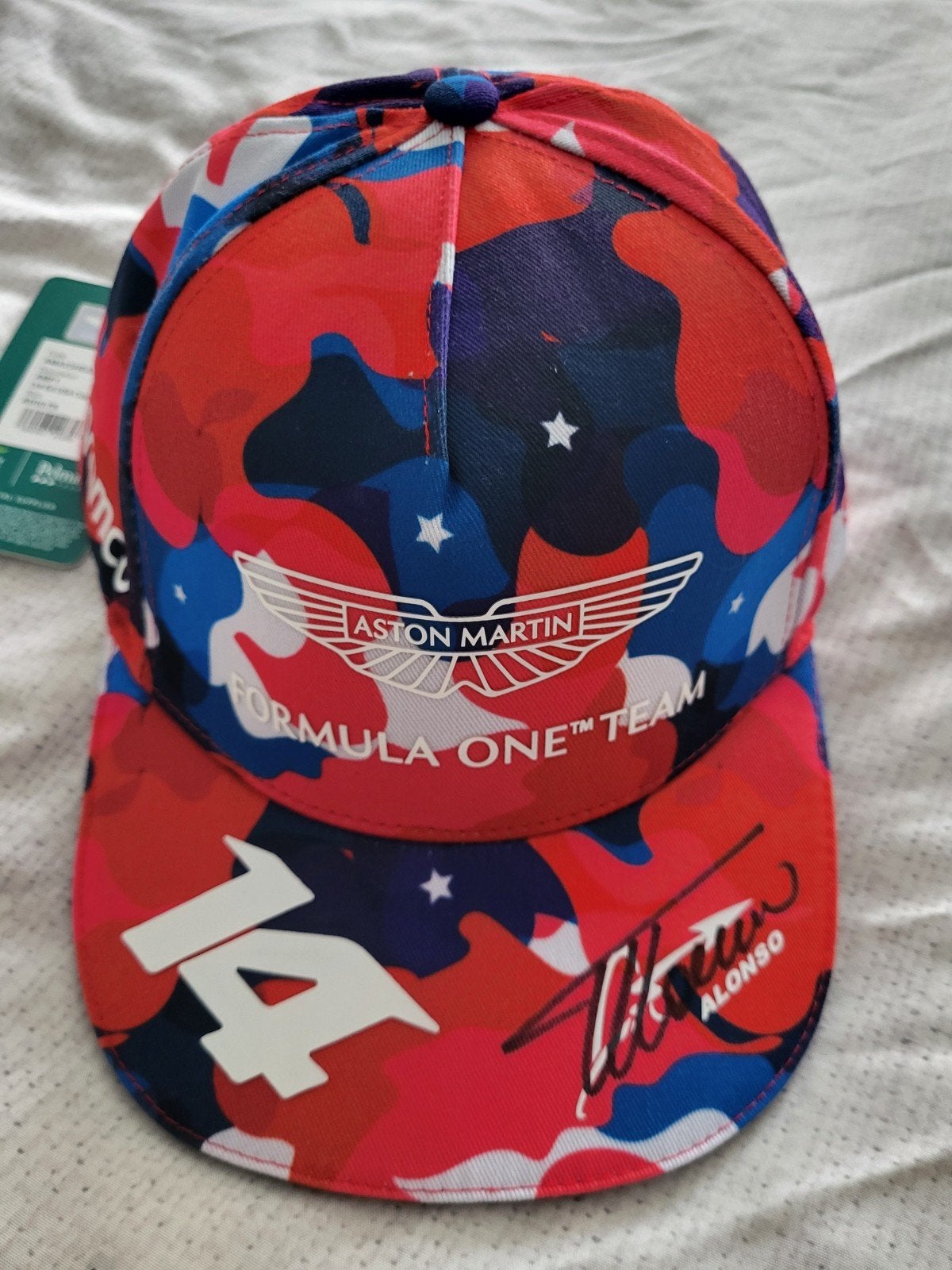 Gesigneerde Aston Martin F1 pet Alonso, Ophalen of Verzenden, Nieuw, Formule 1