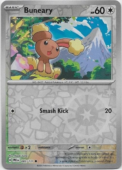 Prismatic Evolutions,  Buneary [reverse] 83/131, Verzenden, Nieuw, Losse kaart