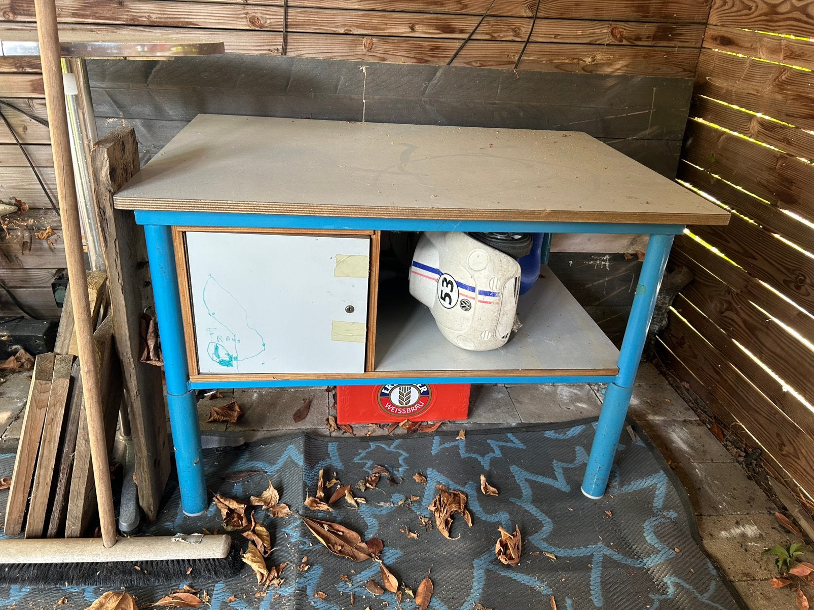 Mooie stevige werkbank, Ophalen, Gebruikt, 120 tot 170 cm