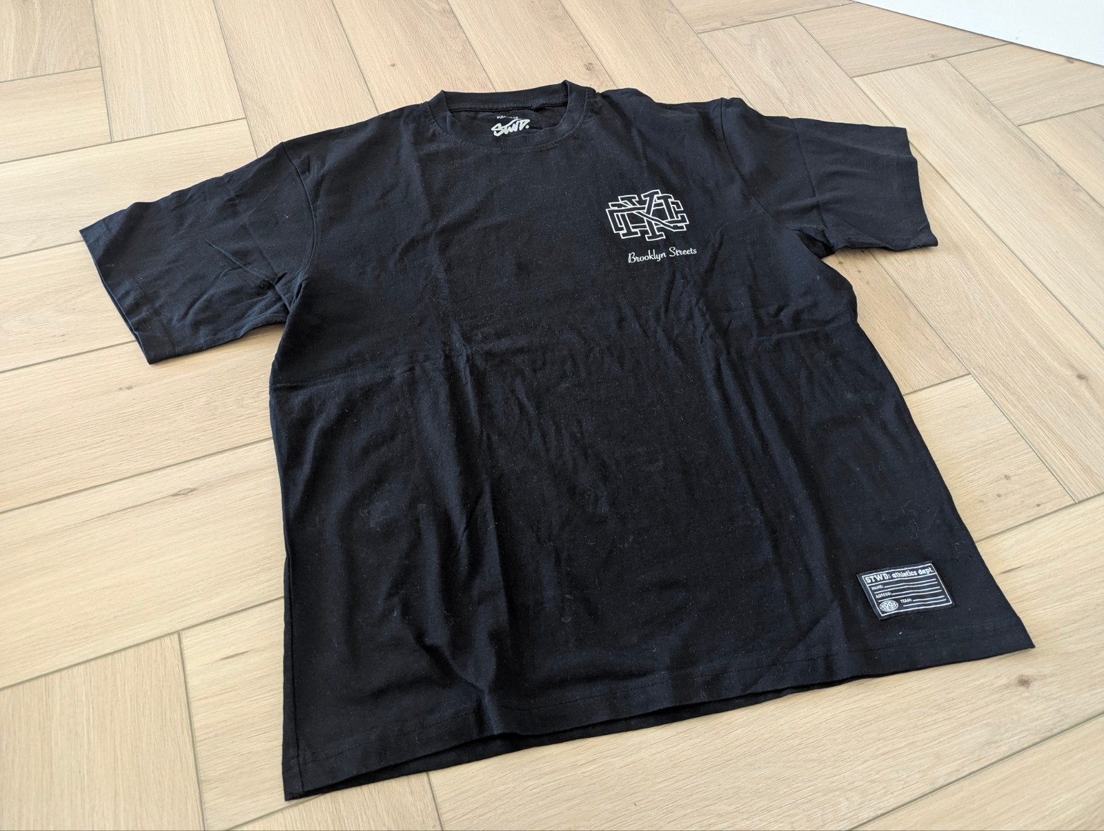 Pull & Bear zwart shirt maat L, Ophalen of Verzenden, Zo goed als nieuw, Zwart