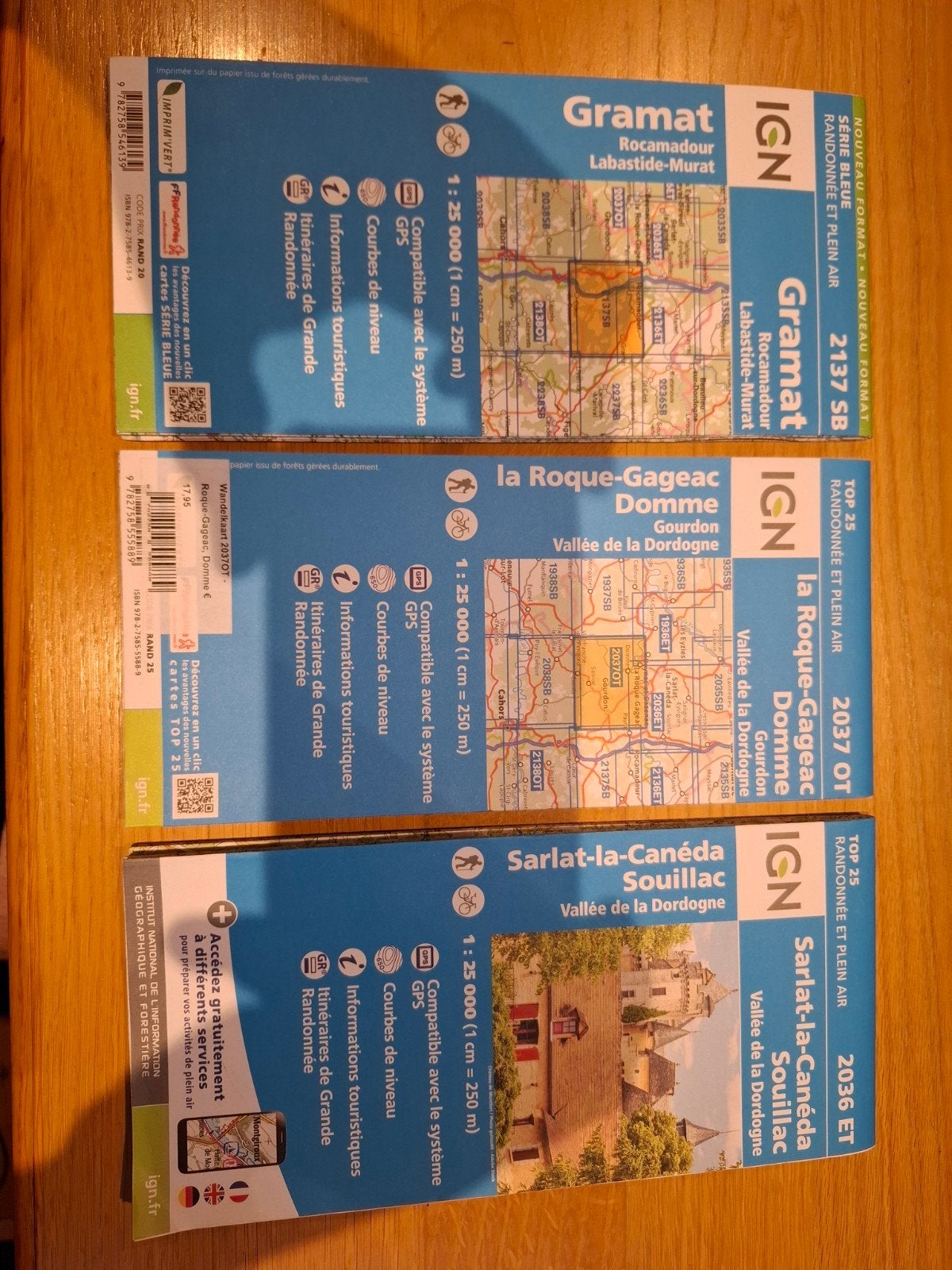 IGN Wandelkaarten Frankrijk - Top 25 (3 stuks), Overige merken, Fiets- of Wandelgids, Europa, Ophalen of Verzenden