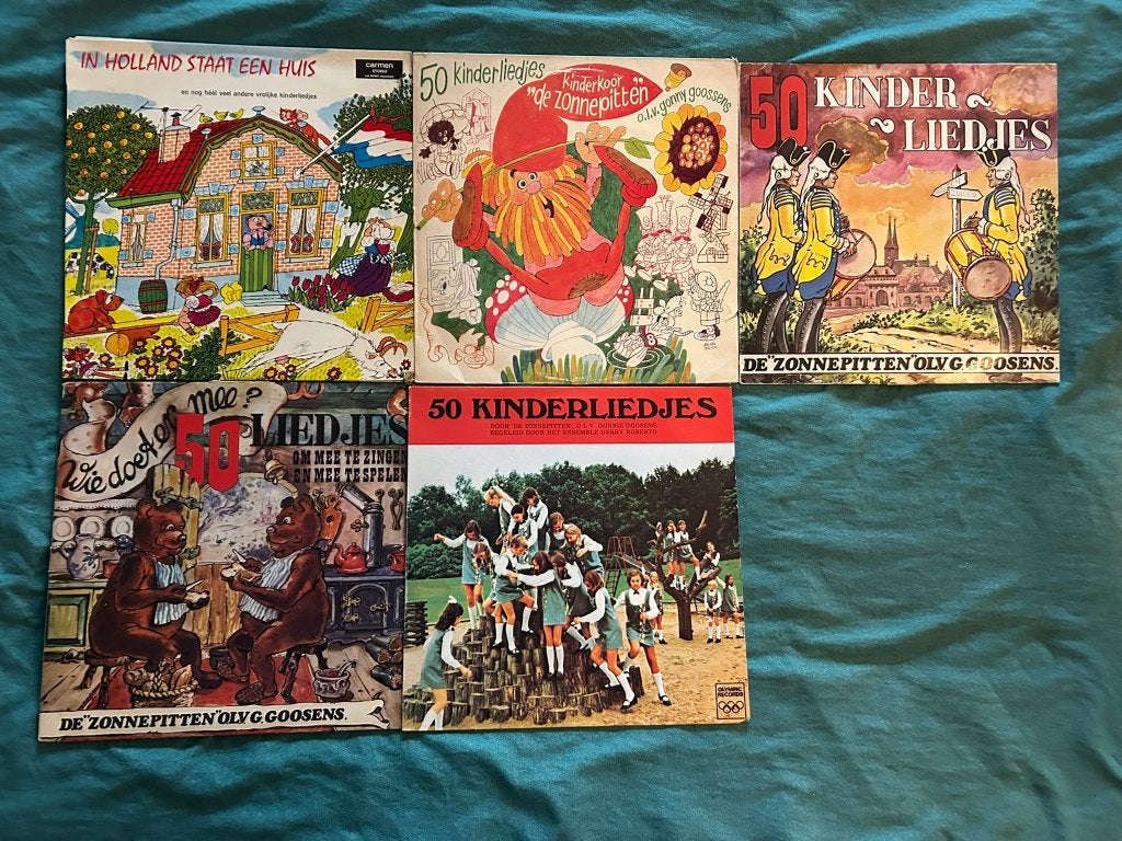 5 LP's Kinderkoor De Zonnepitten (ook per stuk te koop), LP, Gebruikt, Ophalen of Verzenden, 12 inch