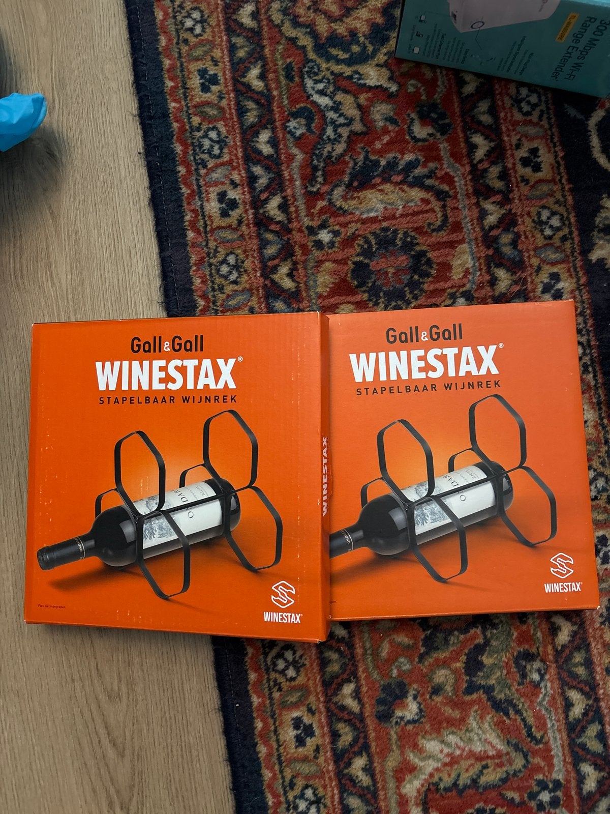Gall&Gall WINESTAX Stapelbaar Wijnrek (2 stuks), Nieuw, Ophalen of Verzenden, Minder dan 5 flessen, Metaal
