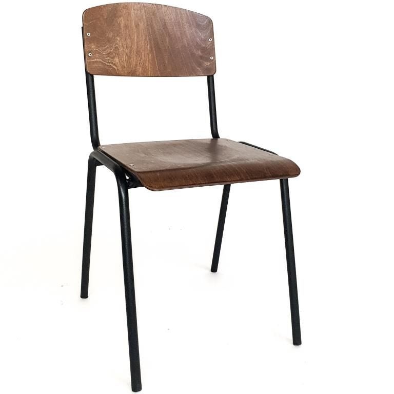VINTAGE RESTAURANT STOELEN SCHOOLSTOELEN, stoel smoky  25, Ophalen of Verzenden, Nieuw, Bruin, Vijf, Zes of meer stoelen
