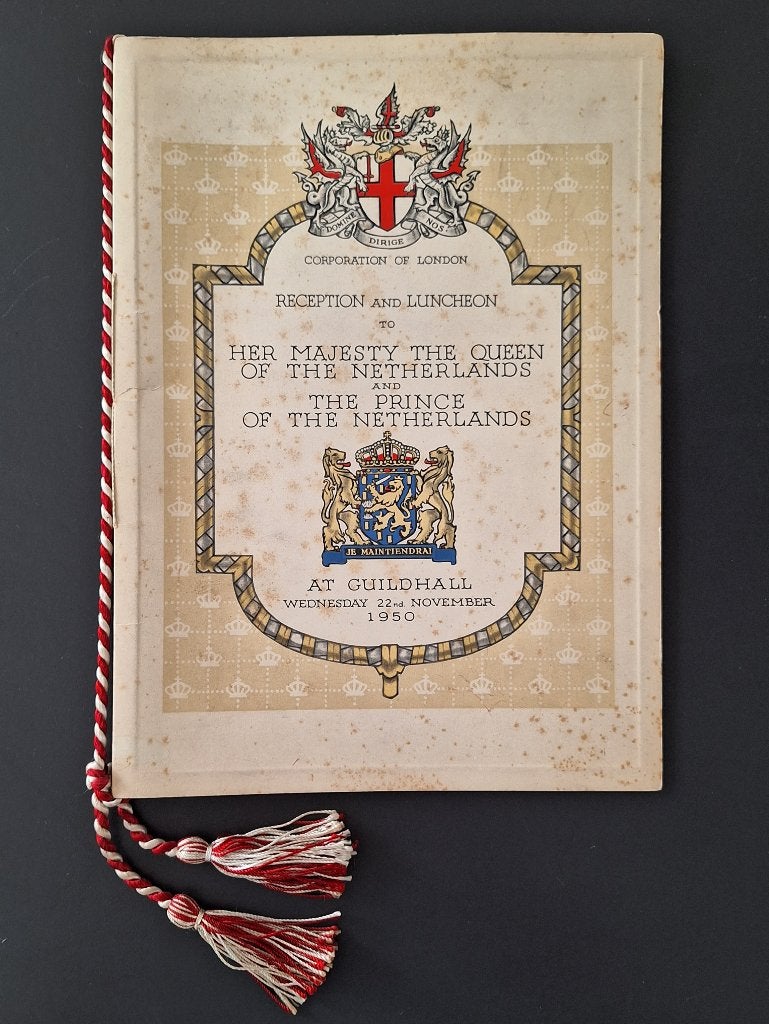 luncheon reception voor koningin Juliana en prins Bernhard, Ophalen of Verzenden, Gebruikt, Nederland, Overige typen