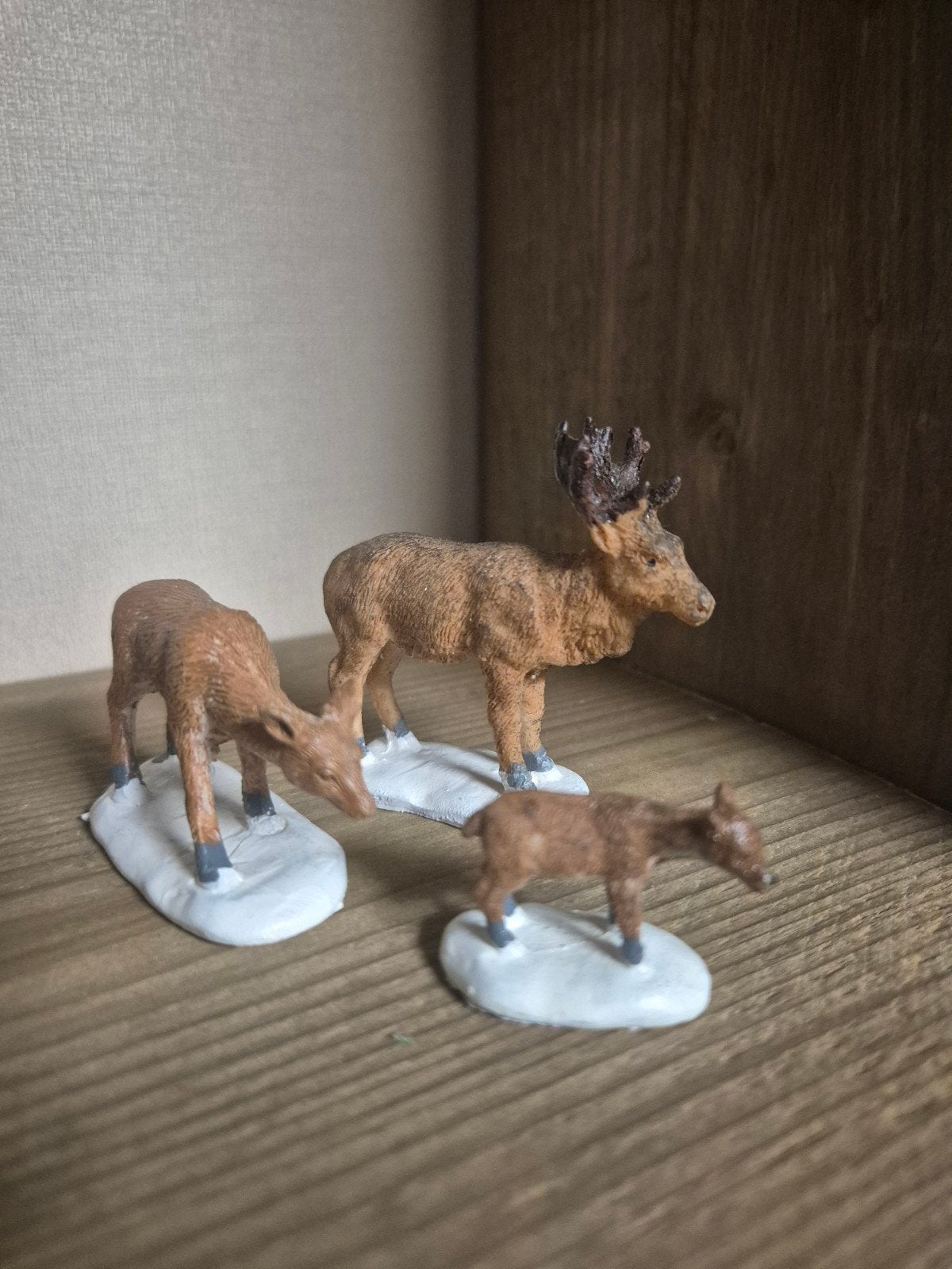 Lemax herten set kerstdorp kersthuisjes, Diversen, Ophalen of Verzenden, Zo goed als nieuw